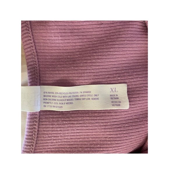 Stars Above Ribbed Slip Dress Pink Size XL Minimalist Cottage Retro Casual Cozy - Picture 3 of 13